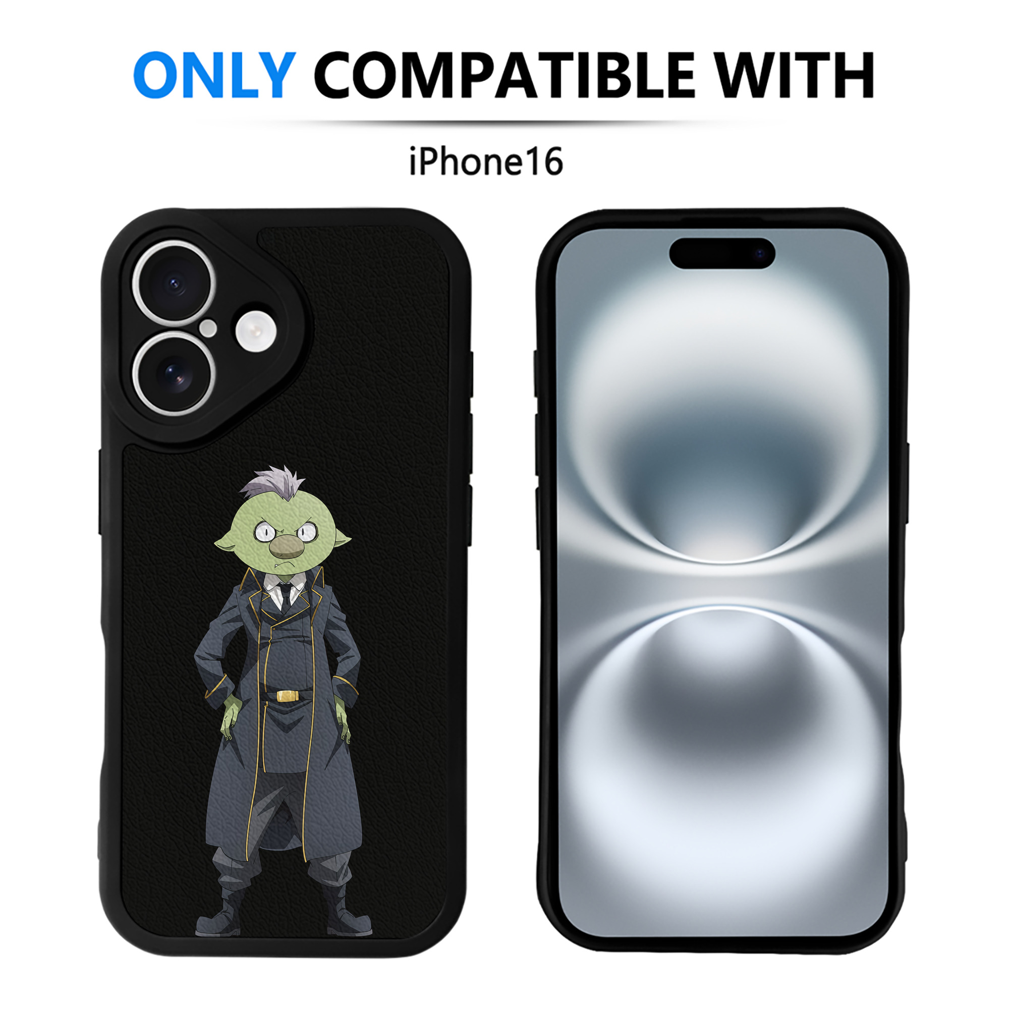 （画像用） 転スラ Regarding Reincarnated to Slime 【iPhone 16シリーズ対応】シリコンスマホケース（レザー調） 材質：シリコン